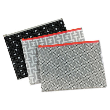 Pendaflex® Fashion Poly Zip Envelope, Zipper Closure, 8.5 X 11, Assorted, 3-pack freeshipping - TVN Wholesale